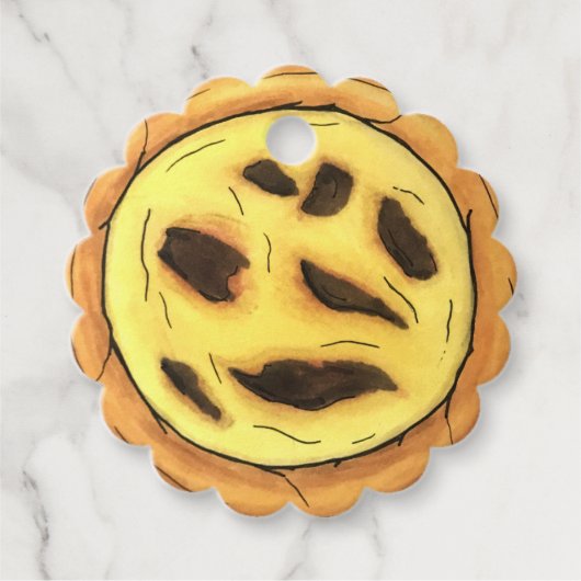 Portugal Custard Egg Tart Pastel Pastéis de Nata Geschenkanhänger (Vorderseite)