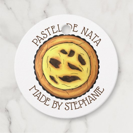 Portugal Custard Egg Tart Pastel Pastéis de Nata Geschenkanhänger (Vorderseite)