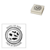 Portugal Custard Egg Tart Pastel Pastéis de Nata Gummistempel (Stempel)