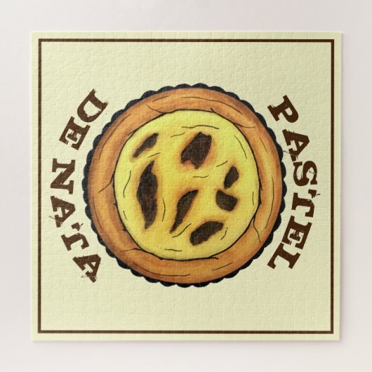 Portugal Custard Egg Tart Pastel Pastéis de Nata Puzzle (Horizontal)