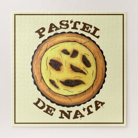 Portugal Custard Egg Tart Pastel Pastéis de Nata Puzzle (Vertikal)