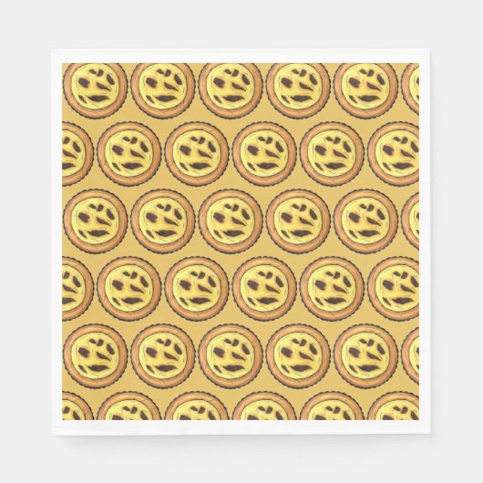 Portugal Custard Egg Tart Pastel Pastéis de Nata Serviette (Vorderseite)