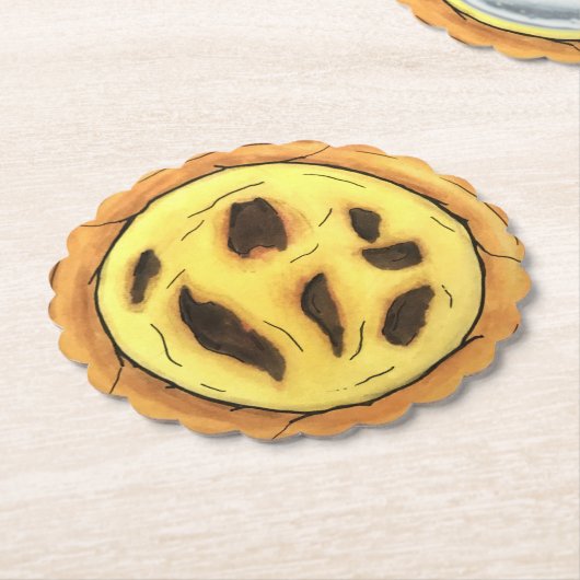 Portugal Custard Egg Tart Pastel Pastéis de Nata Untersetzer (angewinkelt)