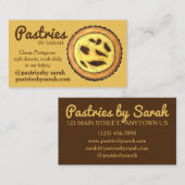 Portugal Custard Egg Tart Pastel Pastéis de Nata Visitenkarte (Vorne/Hinten)