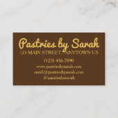 Portugal Custard Egg Tart Pastel Pastéis de Nata Visitenkarte (Rückseite)