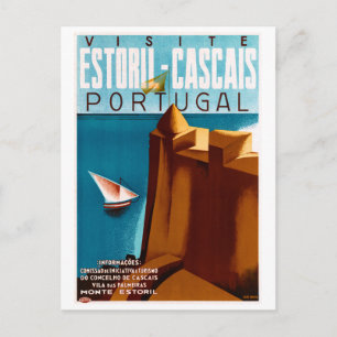 Portugal Estoril Vintage Travel Poster wiederherge Postkarte