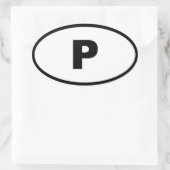 Portugal - Europa Ovaler Aufkleber (Tasche)