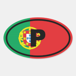 Portugal - Europa Ovaler Aufkleber