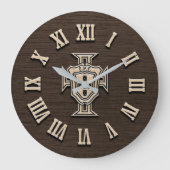 Portugal FC Laser Cut Effect Wall Clock Große Wanduhr (Vorderseite)