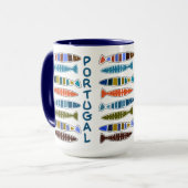 PORTUGAL-Fisch-Muster-Tassen Tasse (Vorderseite Links)