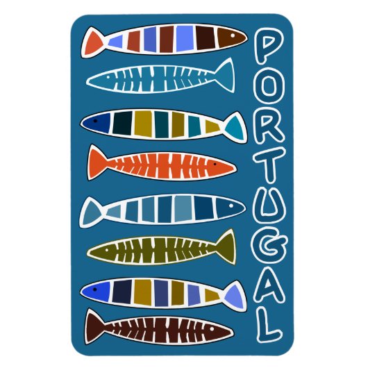 PORTUGAL Fish Pattern Magnet (Vertikal)