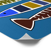 PORTUGAL Fish Pattern Plakat (Ecke)