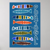 PORTUGAL Fish Pattern Plakat (Vorne)