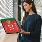 Portugal Flag Custom Team Name & Number  Laptopschutzhülle