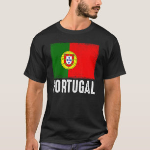Portugal Flag Football Vintage Fan Fußballteam Por T-Shirt
