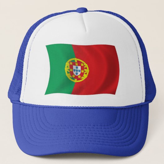 Portugal Flag Hat Truckerkappe (Vorderseite)