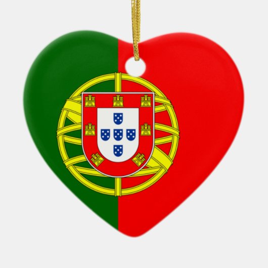 Portugal Flag Heart Ornament (Vorne)