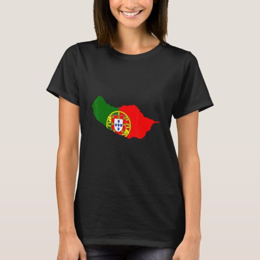 Portugal Flag im Madeira outline Madeira T-Shirt (Vorderseite)