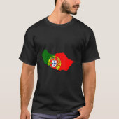 Portugal Flag im Madeira outline Madeira T-Shirt (Vorderseite)