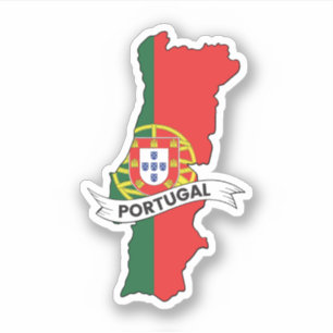 Portugal-Flag-Karte Aufkleber
