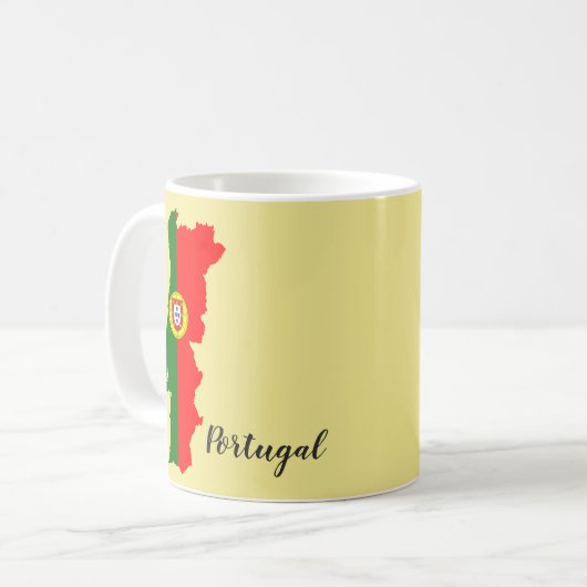 Portugal-Flag-Karte Kaffeetasse (Vorderseite Links)