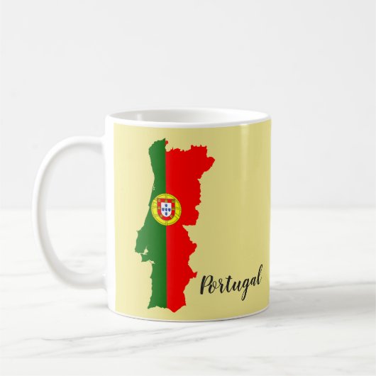 Portugal-Flag-Karte Kaffeetasse (Links)