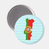 Portugal - Flag-Karte Magnet (Vorderseite/Rückseite)