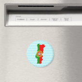 Portugal - Flag-Karte Magnet (In Situ (Geschirrspüler))