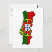 Portugal-Flag-Karte Postkarte (Vorne/Hinten)