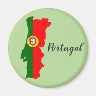 Portugal Flag Map Magnet