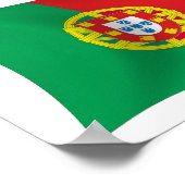 Portugal Flag Poster Print (Ecke)