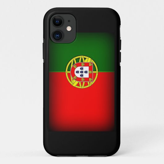 Portugal Flag Schwarzer Rand Case-Mate iPhone Hülle (Rückseite)