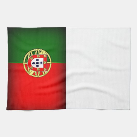 Portugal Flag Schwarzer Rand Handtuch (Horizontal)