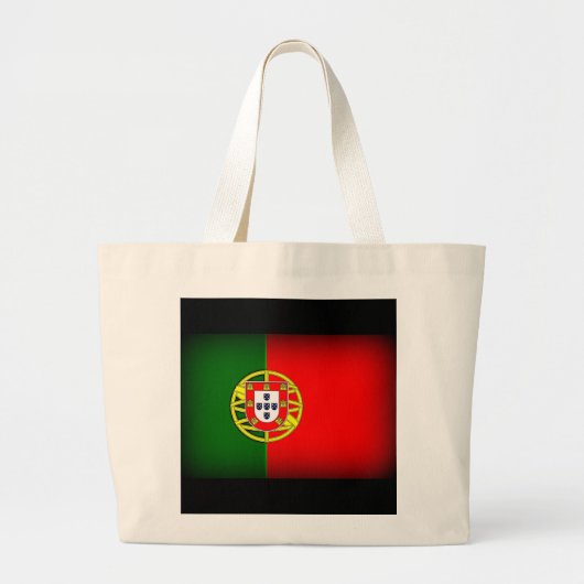 Portugal Flag Schwarzer Rand Jumbo Stoffbeutel (Vorne)
