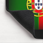Portugal Flag Schwarzer Rand Mousepad (Ecke)