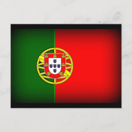 Portugal Flag Schwarzer Rand Postkarte