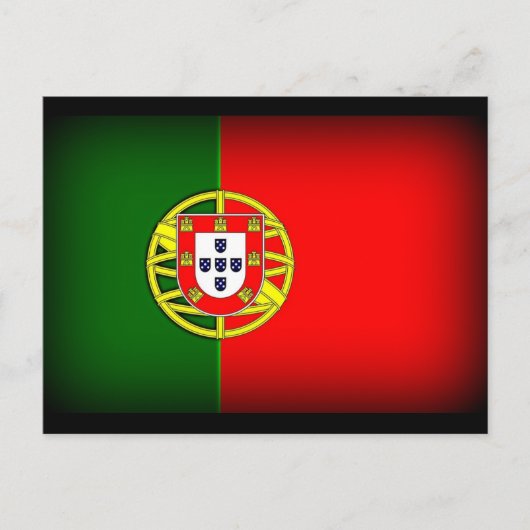 Portugal Flag Schwarzer Rand Postkarte (Vorderseite)