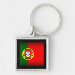 Portugal Flag Schwarzer Rand Schlüsselanhänger
