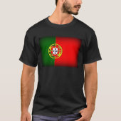 Portugal Flag Schwarzer Rand T-Shirt (Vorderseite)