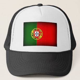 Portugal Flag Schwarzer Rand Truckerkappe
