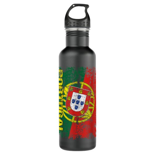 PORTUGAL Flag Vintag in Schwierigkeiten geratenes Edelstahlflasche (Vorderseite)