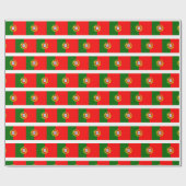 Portugal Flag Wrapping Paper Geschenkpapier (Flach)