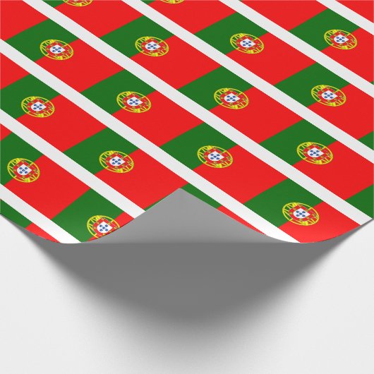 Portugal Flag Wrapping Paper Geschenkpapier (Ecke)