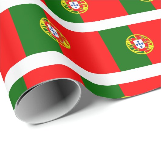 Portugal Flag Wrapping Paper Geschenkpapier (Rolleneckpunkt)