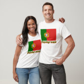 Portugal-Flagge mit Namen auf russisch T-Shirt (Unisex)