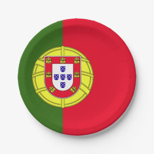 Portugal-Flagge Pappteller
