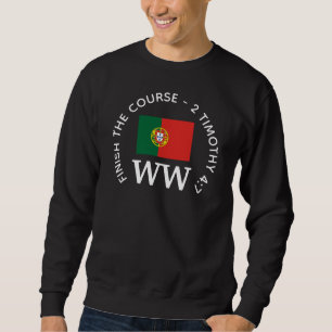 PORTUGAL Flagge Personalisiertes MONOGRAMM Golf Sweatshirt