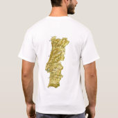 Portugal-Flagge und Karten-T - Shirt (Rückseite)