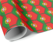 Portugal-Flaggen-Bienenwaben-Packpapier Geschenkpapier (Rolleneckpunkt)