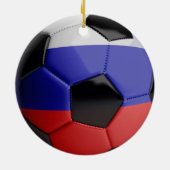 Portugal-Flaggen-Fußball Keramik Ornament (Hinten)
